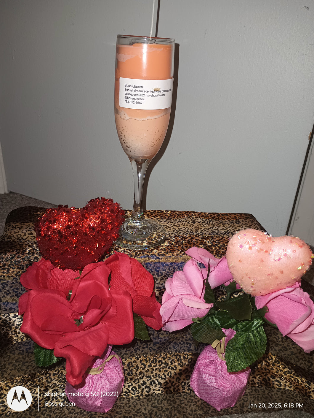 Sunset dream scented wine glass candles