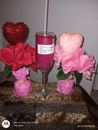 The sweetest love scented wine glass candles
