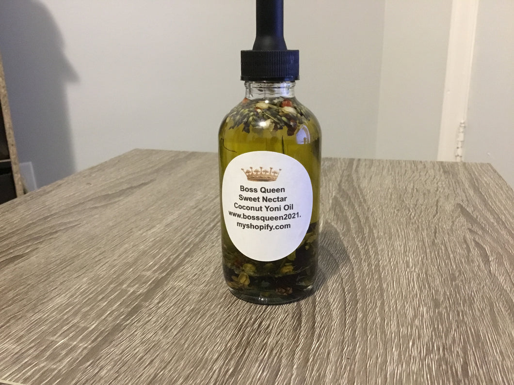 Boss queen presents sweet nectar coconut yoni oil