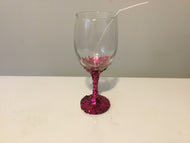Holiday scented wine glass candles