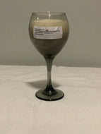 Sweet vanilla scented wine glass candle