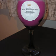 In the mood scented wine glass candle