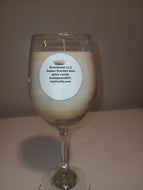 Golden scented wine glass candles