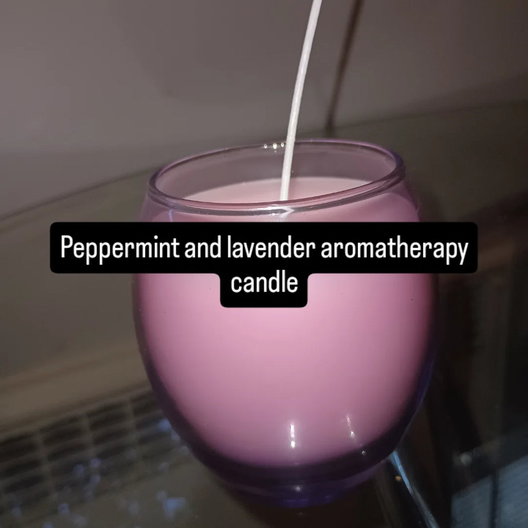 Lavender and peppermint aromatherapy candles