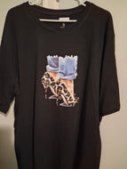 Cheetah heels black shirt