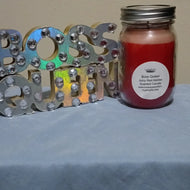 Vanilla/cherry scented candle